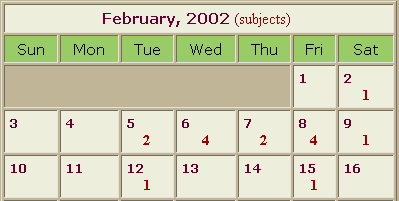 calendar