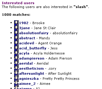 results - slash users